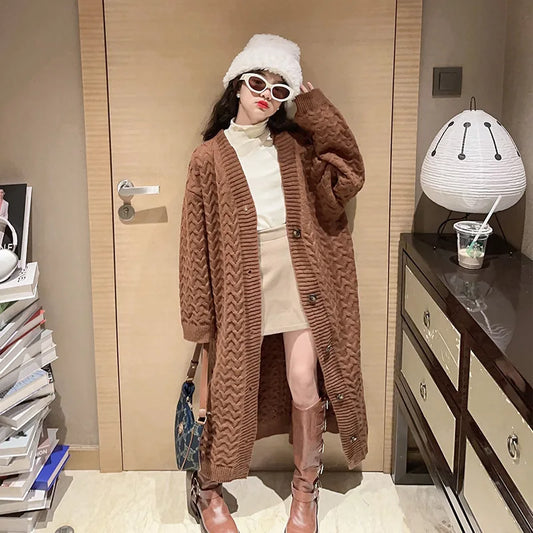 Long Cardigan Mid-length Knitwear Sweater